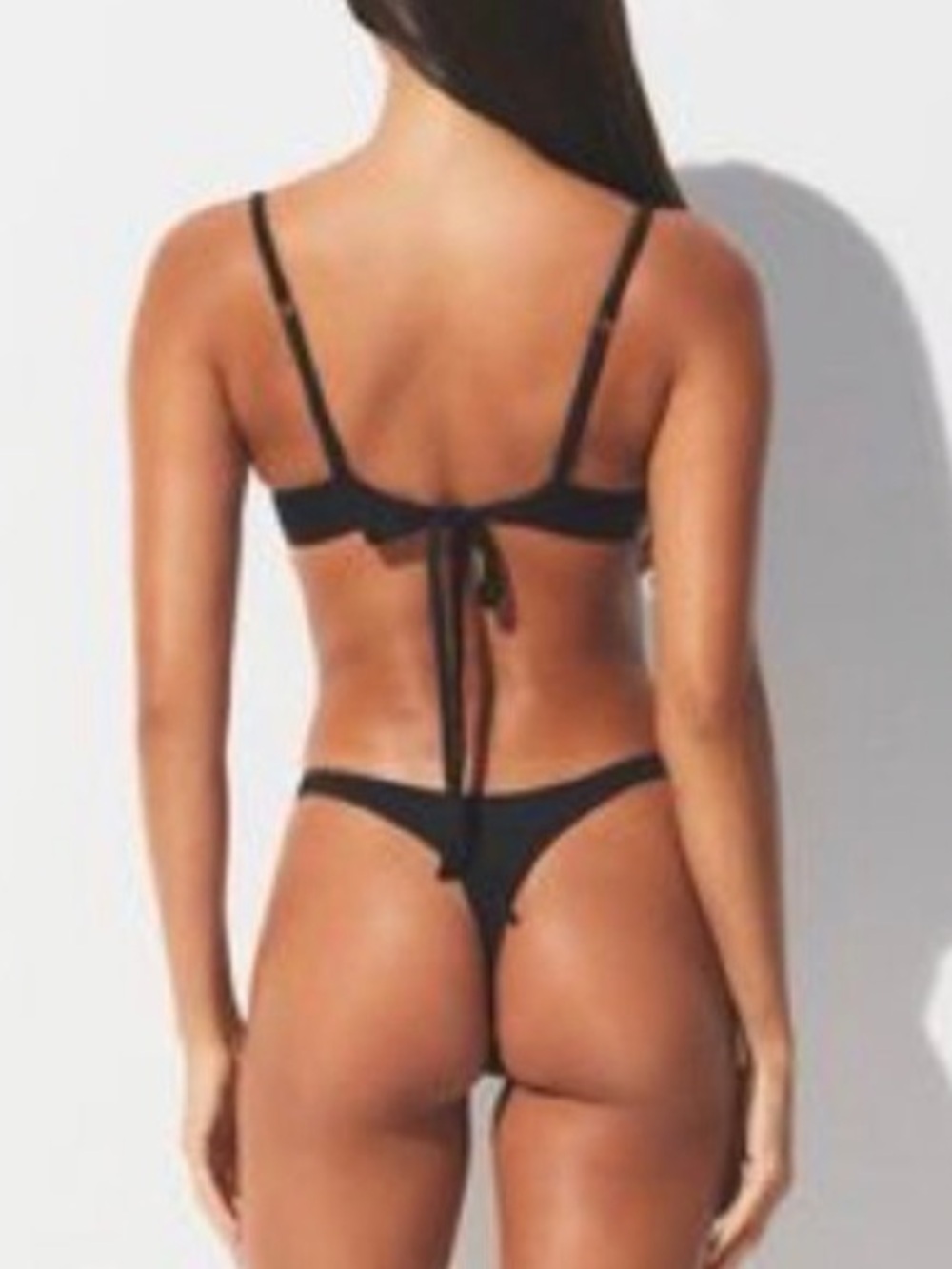 SKIMS Recycled Swim Thong Onyx - Picture 3 of 4